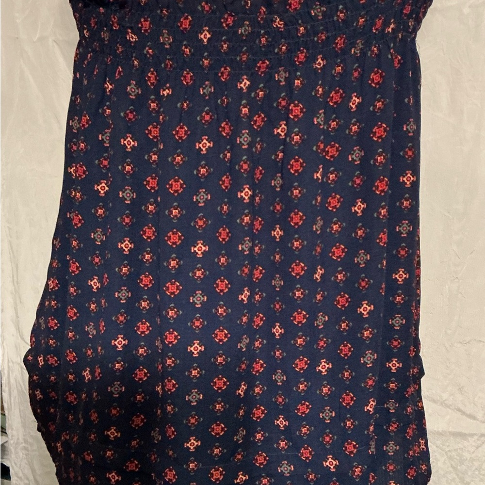 Floral Print Navy Tank Top - Picture 3 of 7